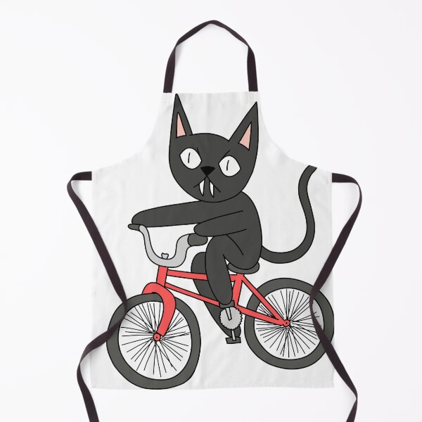 Item preview, mean cat bicycle - black designed and sold by motherbrainart.