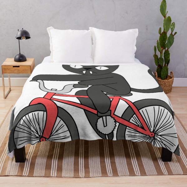 Item preview, mean cat bicycle - black designed and sold by motherbrainart.