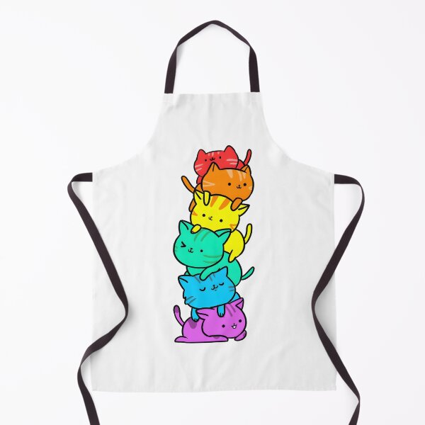 Item preview, Cute Kawaii Cat Pile in Rainbow Flag Colors Illustration designed and sold by bidois123.
