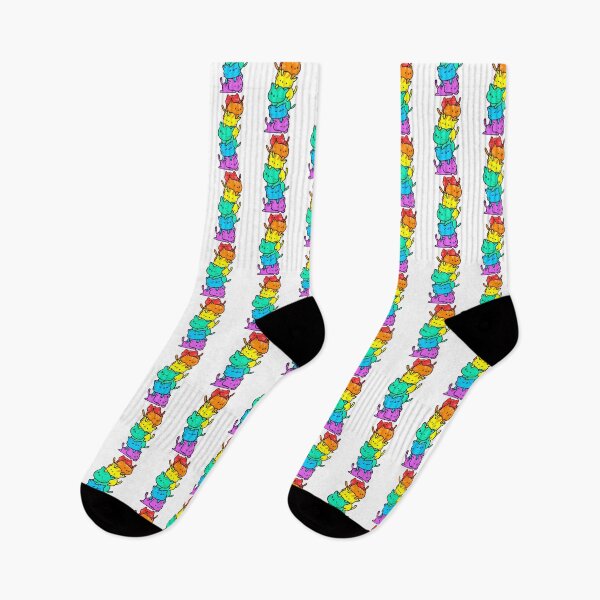 Item preview, Cute Kawaii Cat Pile in Rainbow Flag Colors Illustration designed and sold by bidois123.