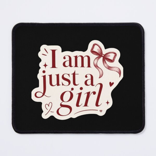 Item preview, Am Just a Girl Sticker | Cute Coquette Bow Aesthetic Decal designed and sold by ZyVoAli.