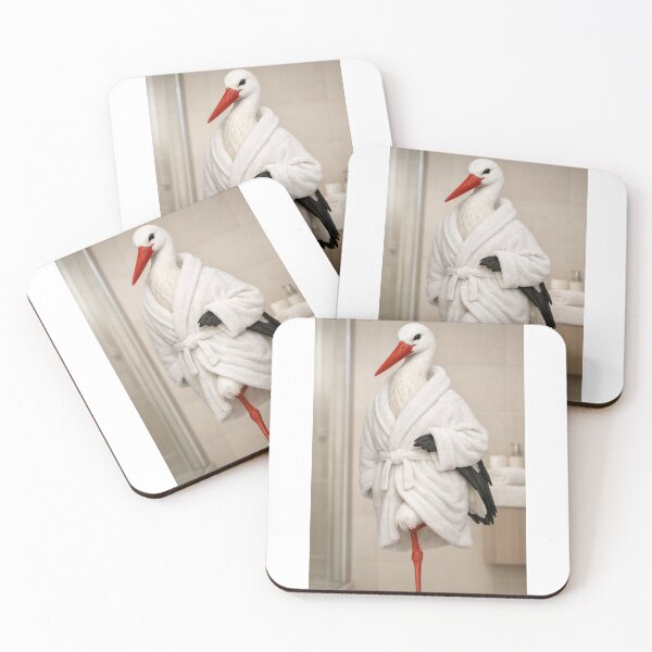 Item preview, White Stork Spa Bathrobe designed and sold by Sillytoe.
