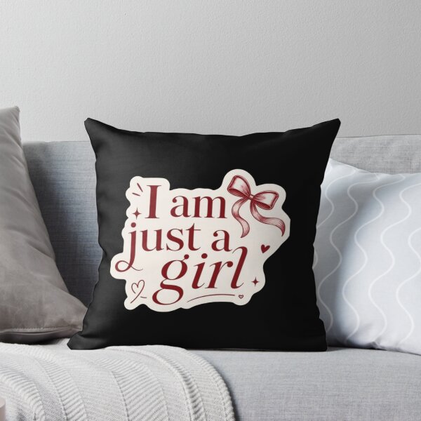 Item preview, Am Just a Girl Sticker | Cute Coquette Bow Aesthetic Decal   designed and sold by ZyVoAli.