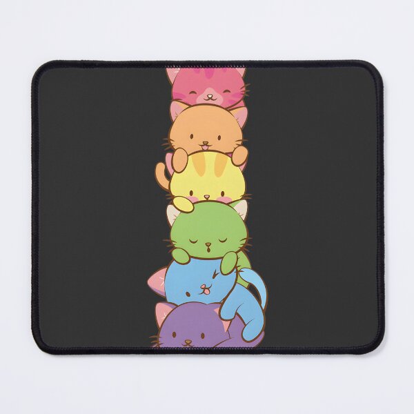 Item preview, Cute Kawaii Rainbow Cats with LGBT Gay Pride Flag Design designed and sold by bidois123.