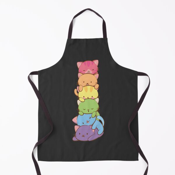 Aperçu de l'œuvre Cute Kawaii Rainbow Cats with LGBT Gay Pride Flag Design créée et vendue par bidois123.