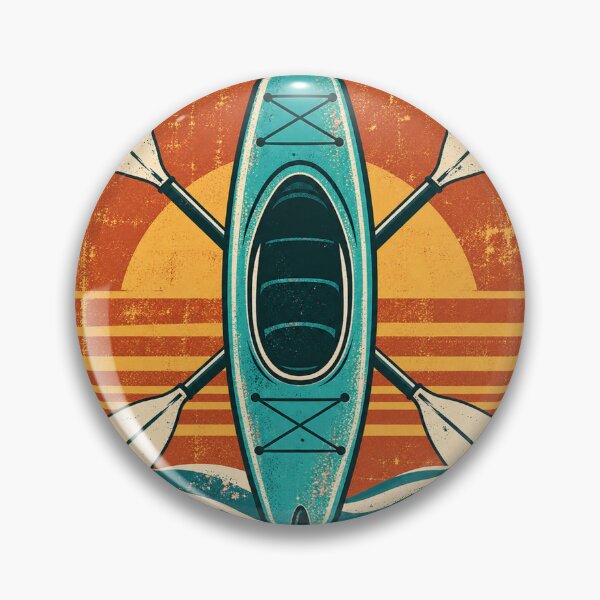 Artikelvorschau, Retro Kayak And River Sunset Graphic entworfen und verkauft von S06PMarketing.