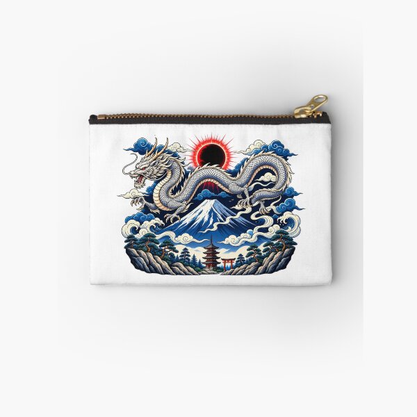 Item preview, Japanese Dragon and Mount Fuji Eclipse | Traditional Japanese Dragon Art designed and sold by MrDev.