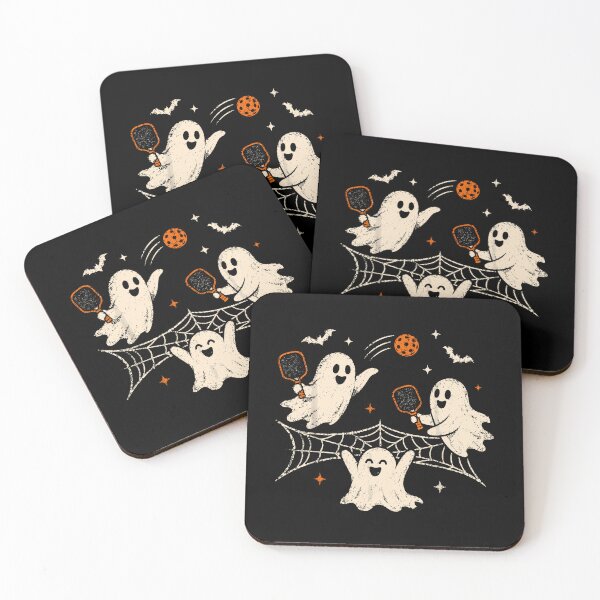 Item preview, Spooky Dink Halloween Ghost Pickleball Spider Web designed and sold by ZariahNey.