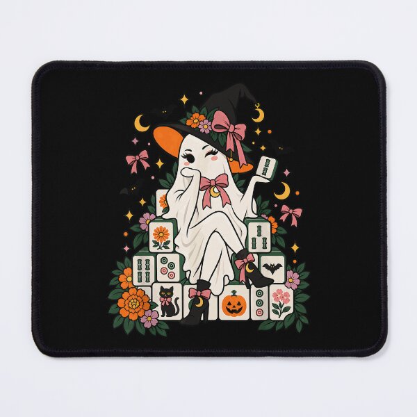 Item preview, Spooky Halloween Ghost Witch Mahjong designed and sold by huyongton.