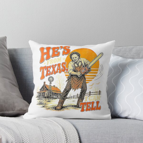 Item preview, Hes from Texas I Can Tell Vintage Horrors Chainsaw Funny Graphic designed and sold by CedricHo.