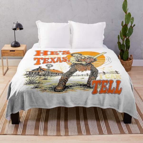 Item preview, Hes from Texas I Can Tell Vintage Horrors Chainsaw Funny Graphic designed and sold by CedricHo.