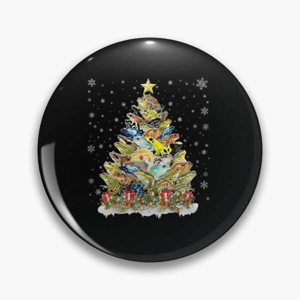 Item preview, Colorful Frog Christmas Tree with Star and Presents designed and sold by MiALopezArt.