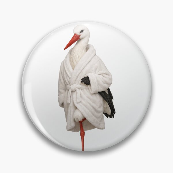 Item preview, White Stork Fluffy Bathrobe designed and sold by Sillytoe.