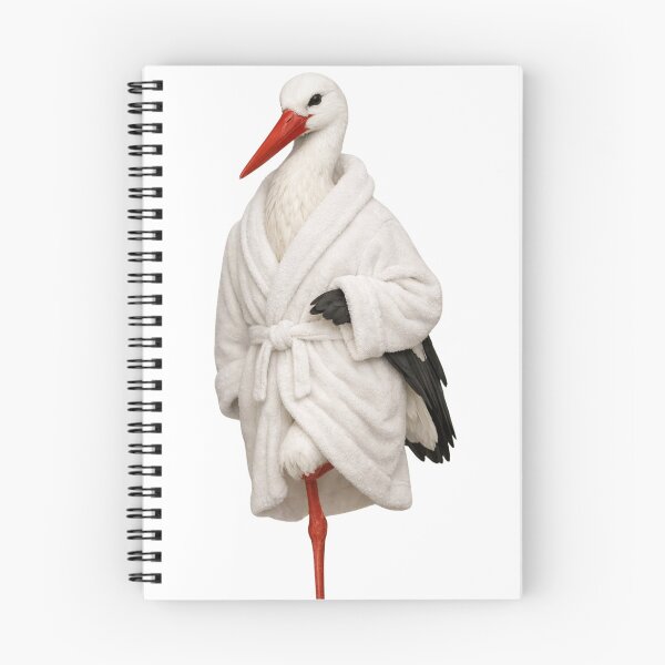 Item preview, White Stork Fluffy Bathrobe designed and sold by Sillytoe.