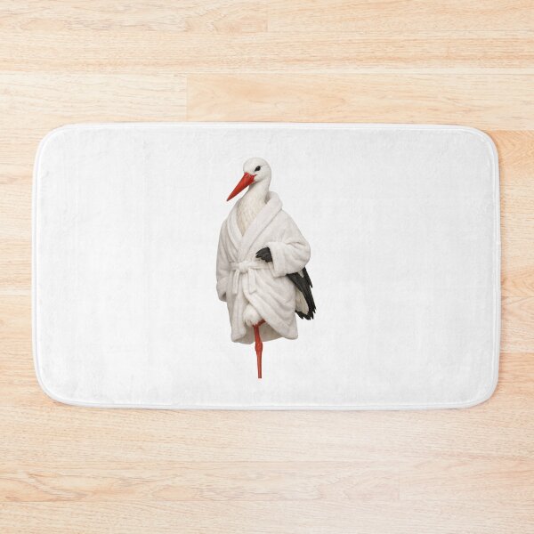 Item preview, White Stork Fluffy Bathrobe designed and sold by Sillytoe.