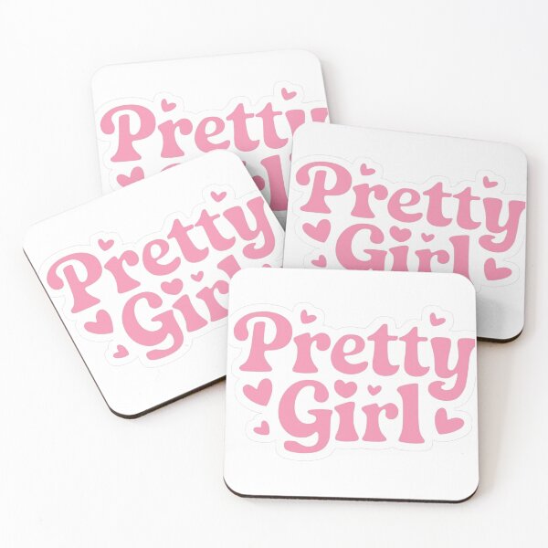 Item preview, Pretty Girl Pink Sticker | Cute Retro Bubble Letter Aesthetic Decal designed and sold by ZyVoAli.
