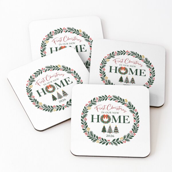 Item preview, First Christmas in Our New Home 2026 – Christmas Wreath Holiday Design designed and sold by Nineighten.
