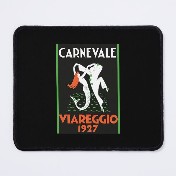 Item preview, Carnevale Viareggio 1927 Mermaid Jester Art Deco Poster designed and sold by Pearchmitt.