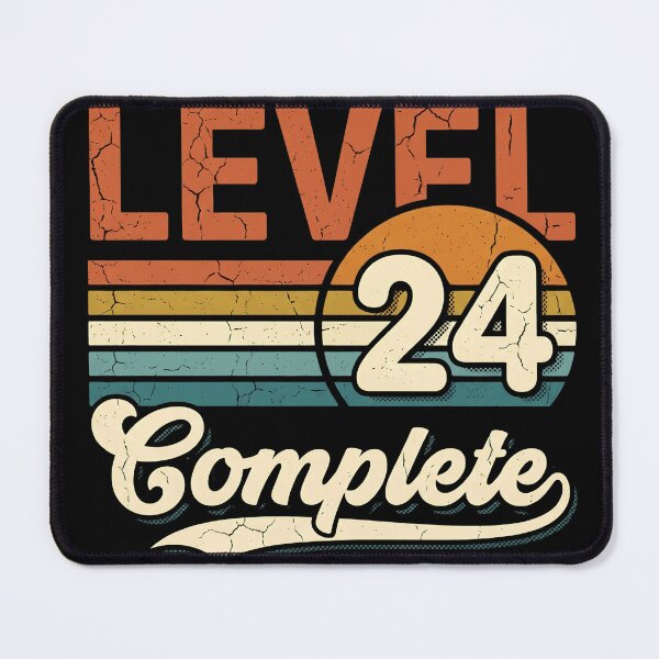 Item preview, Level 24 Complete 24th Birthday Gamer Retro Gaming Vintage Birthday Gift designed and sold by Zizo-DR44.