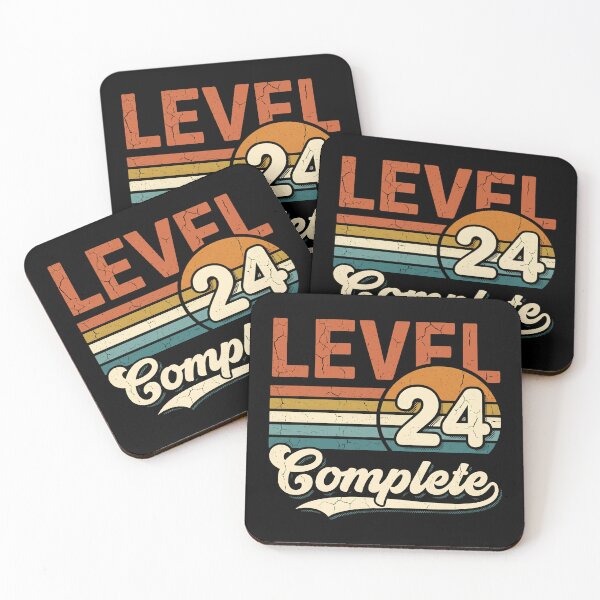 Item preview, Level 24 Complete 24th Birthday Gamer Retro Gaming Vintage Birthday Gift designed and sold by Zizo-DR44.