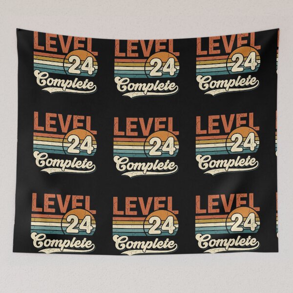 Item preview, Level 24 Complete 24th Birthday Gamer Retro Gaming Vintage Birthday Gift designed and sold by Zizo-DR44.