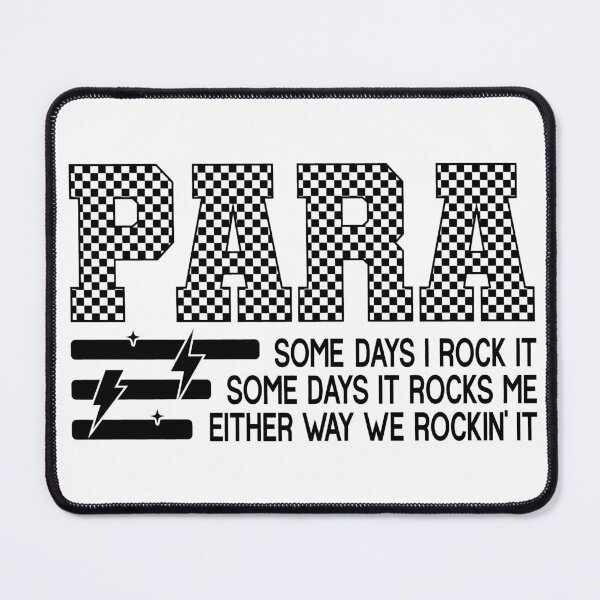 Item preview, Para Checkered Paraprofessional Teacher School Support Staff designed and sold by Lalanian-Shop.