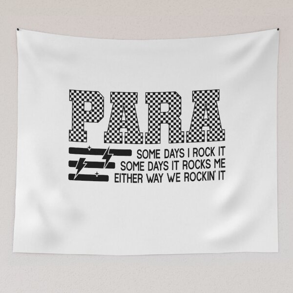 Item preview, Para Checkered Paraprofessional Teacher School Support Staff designed and sold by Lalanian-Shop.