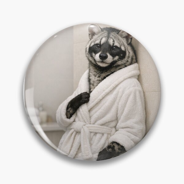 Item preview, African Civet White Bathrobe designed and sold by Sillytoe.