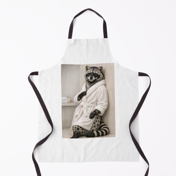 Item preview, African Civet White Bathrobe designed and sold by Sillytoe.