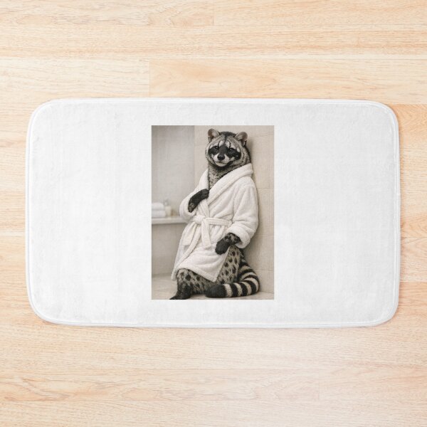 Item preview, African Civet White Bathrobe designed and sold by Sillytoe.