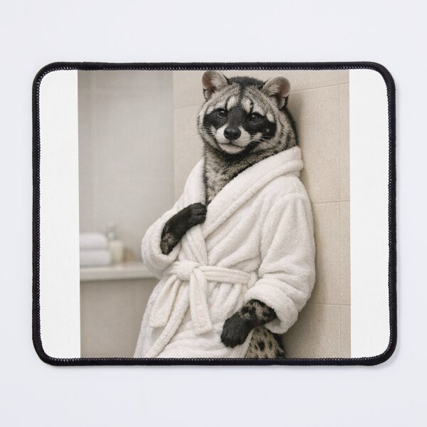 Item preview, African Civet White Bathrobe designed and sold by Sillytoe.
