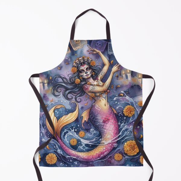 Item preview, Dia de los Muertos Mermaid designed and sold by Bellewood222.