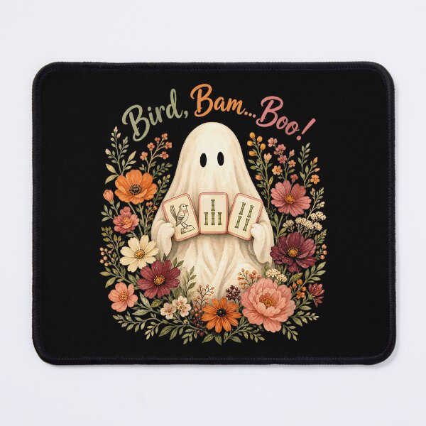 Item preview, Fall Wildflowers Ghost Mahjong Spooky Floral Design designed and sold by huyongton.