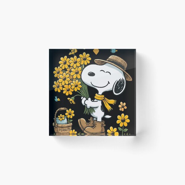 Item preview, Cute Snoopy Yellow Flowers designed and sold by MuseArtCo.