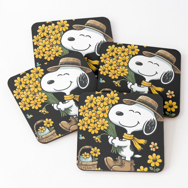 Item preview, Cute Snoopy Yellow Flowers designed and sold by MuseArtCo.