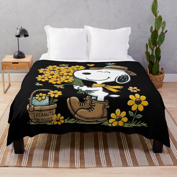 Item preview, Cute Snoopy Yellow Flowers designed and sold by MuseArtCo.