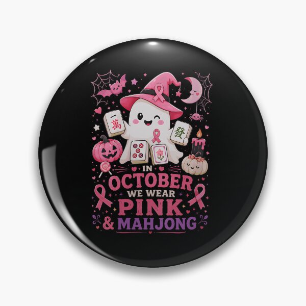 Item preview, Mahjong Cancer Awareness Mahjong Ghost Design designed and sold by huyongton.