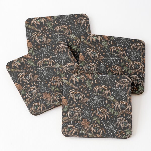 Item preview, Jumping spiders and cobwebs designed and sold by DisorderlyDigital.