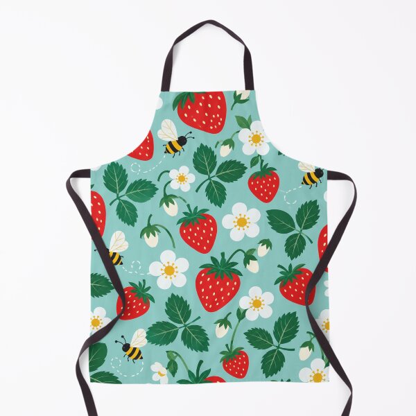 Item preview,  Strawberries And Bees Repeating Pattern designed and sold by S06PMarketing.