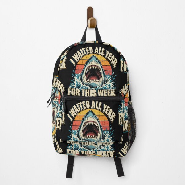 Item preview, I Waited All Year For This Week Retro Shark Ocean Design designed and sold by SEINENGAPPI12.