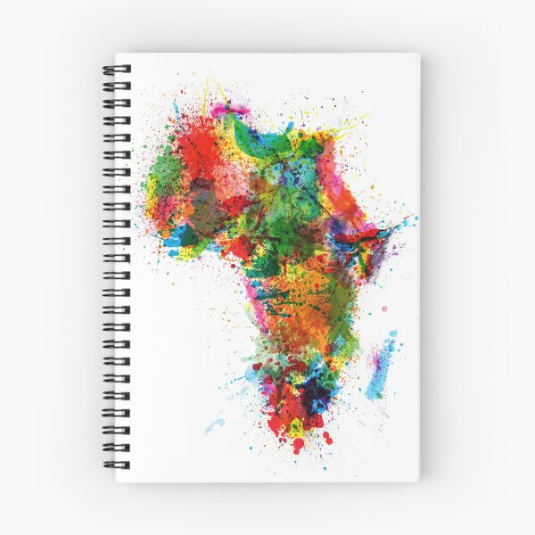 Item preview, Paint Splashes Map of Africa Map designed and sold by ArtPrints.