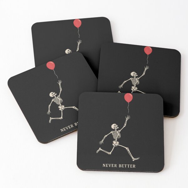 Item preview, Never Better Skeleton Balloon Funny Dark Humor Gothic Halloween Vintage Gift designed and sold by Zizo-DR44.