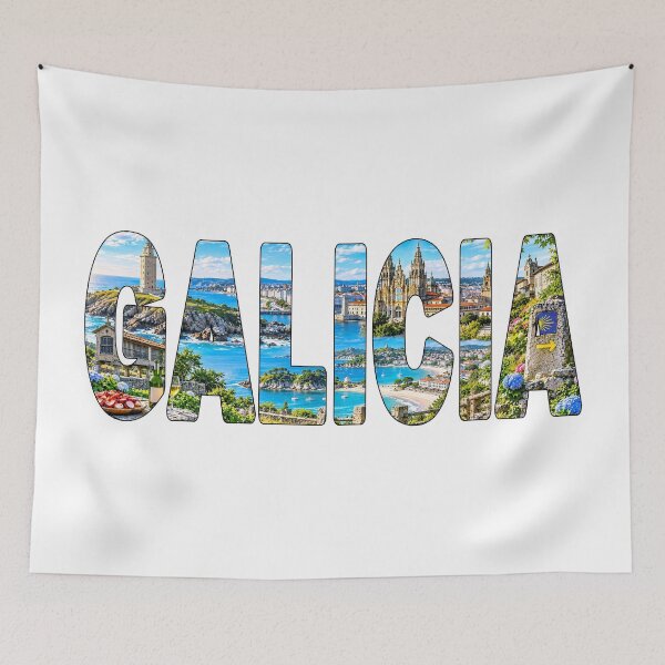 Item preview, GALICIA - Spain Tourist Souvenir Sticker Shirt Beautiful Coastal Towns designed and sold by Adam Gormley.