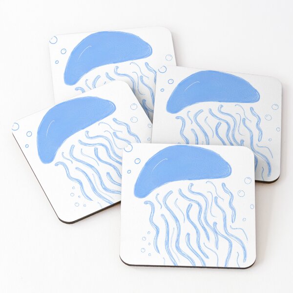 Item preview, blue swirly jellyfish  designed and sold by mollymoss333.
