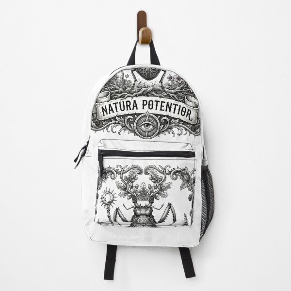 Item preview, Natura Potentior Vintage Botanical Insect Emblem designed and sold by RoyalDeluxGo.