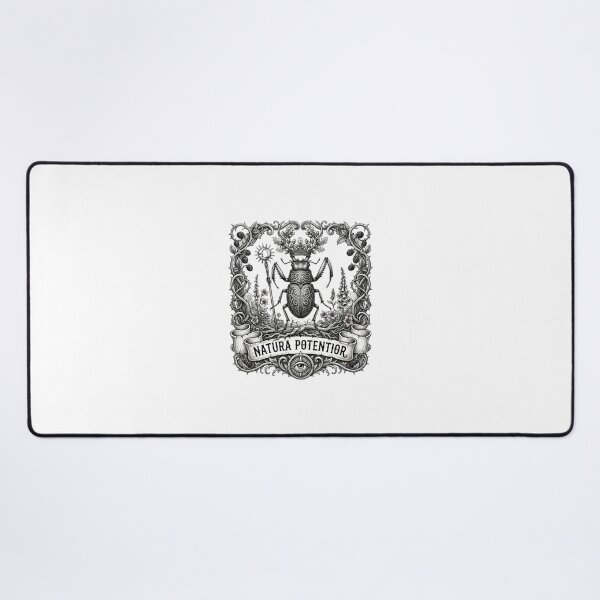 Item preview, Natura Potentior Vintage Botanical Insect Emblem designed and sold by RoyalDeluxGo.