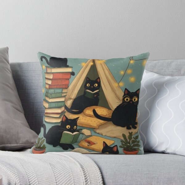 Item preview, Cozy Black Cats Book Club designed and sold by InkShiftLabs.