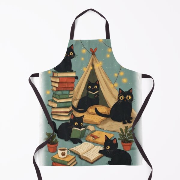 Item preview, Cozy Black Cats Book Club designed and sold by InkShiftLabs.