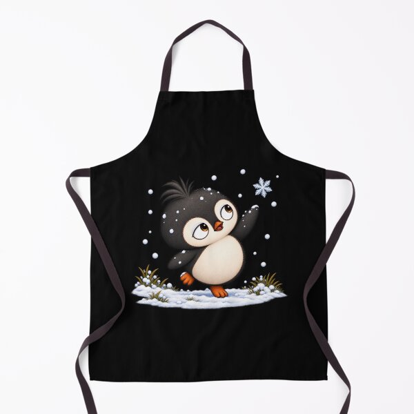 Artikelvorschau, Cute Snowy Penguin in Winter Wonderland | Adorable Snowfall Penguin Art entworfen und verkauft von MrDev.