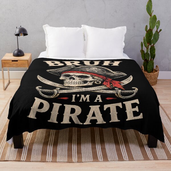 Item preview, Bruh I'm a Pirate Lazy Pirate Skull Costume Halloween designed and sold by Serene woods.